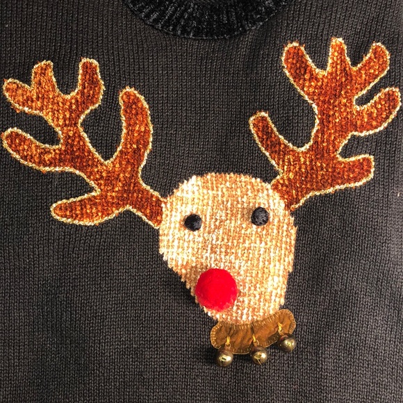 Vintage Jack B. Quick Petites Reindeer Sweater - Picture 6 of 7